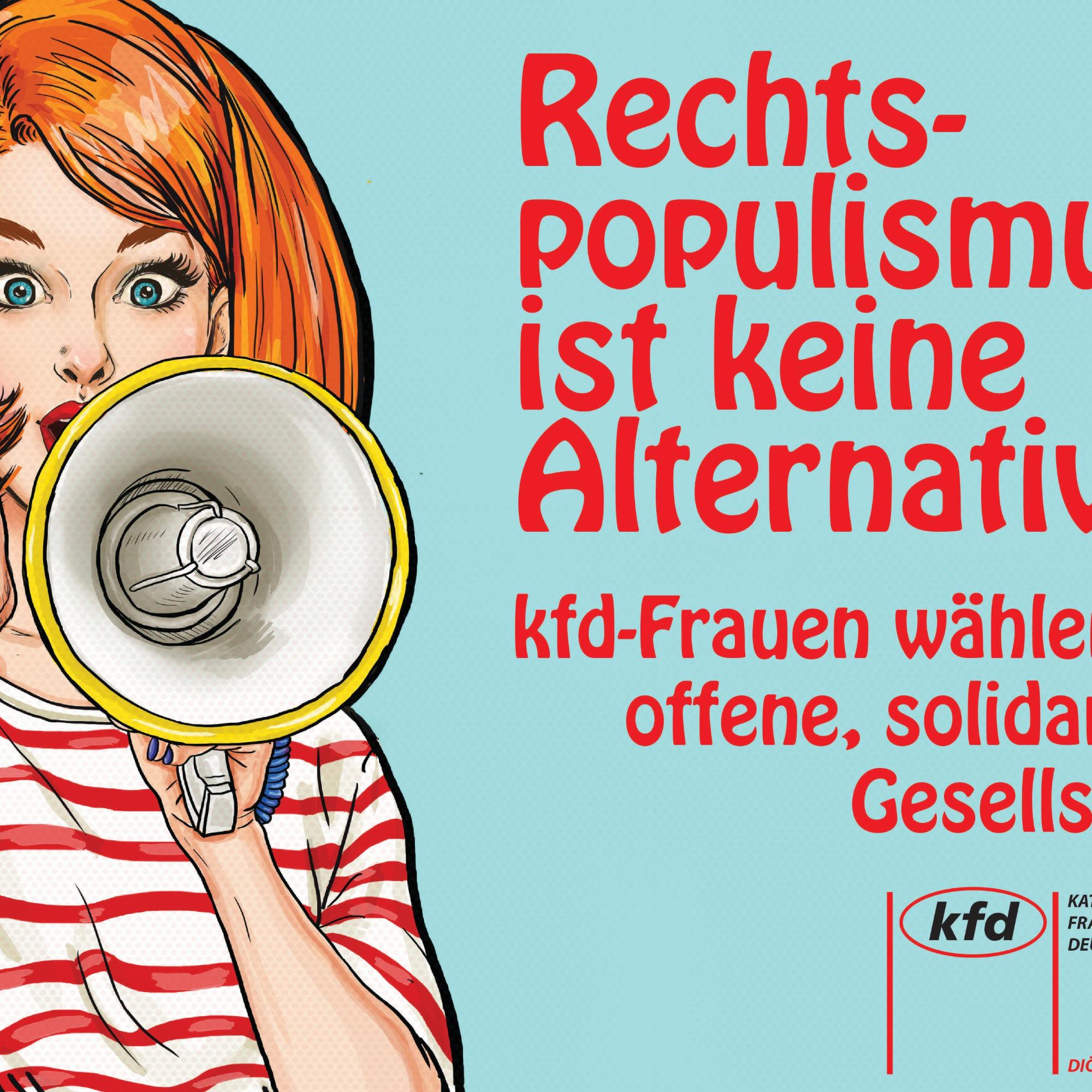 Plakat gegen Rechtspopulismus